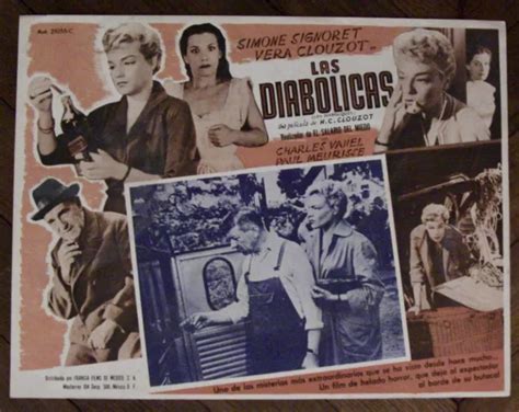 Les Diaboliques Lobby Card Mexicaine Simone Signoret Vera Clouzot