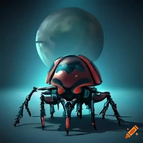 Concept Art Of Robot Beetle In A Futuristic Environment