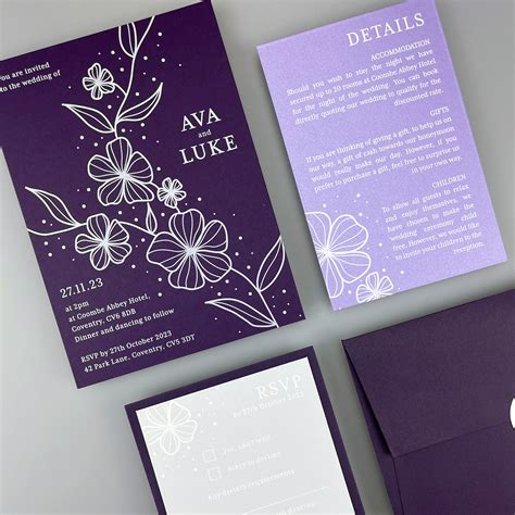 Ava Evening Invitation Pure Invitation Wedding Invites