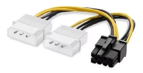 Cabo Adaptador Pinos Pci Express Para Molex Duplo