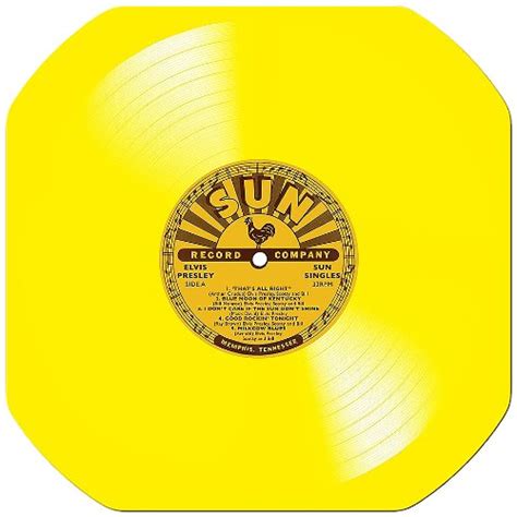 Elvis Presley The Sun Singles LP OCTAGON SHAPED Yellow Vinyl