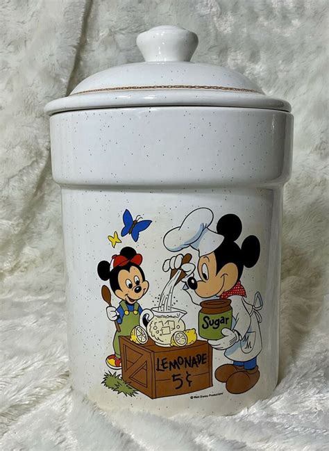 Vintage Disney Gourmet Mickey Mouse Minnie Mouse Lemonade Stand Cookie