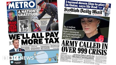 Scotlands Papers More Tax For All And Army On Alert In 999 Crisis