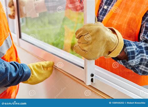 Window Installation Process Stock Photo Image Of Construction