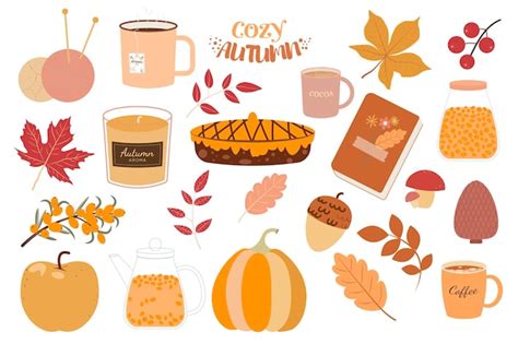 Premium Vector Cozy Autumn Set