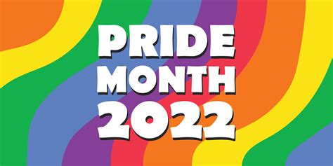 Pride Month 2022 Horizontal Banner Pride Colored In Rainbow Lgbtq Gay