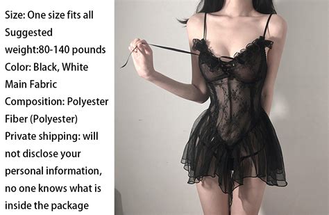 Sexy Lingerie Woman Lace Baju Tidur Pajamas Transparent Sleepwear Plus Size Night Dress Wanita