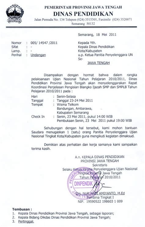 Detail Contoh Tembusan Surat Dinas Koleksi Nomer