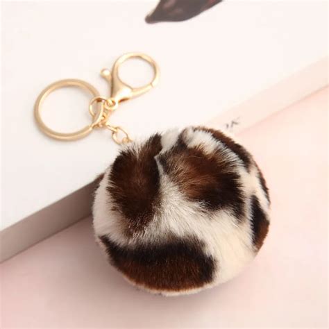 Furry Puff Ball Faux Rabbit Fur Ball Pom Pom Keychain For Women And Girls Buy Rabbit Furs Ball