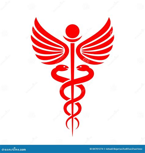 Medicine Caduceus Vector Sign Stock Vector Illustration Of Background