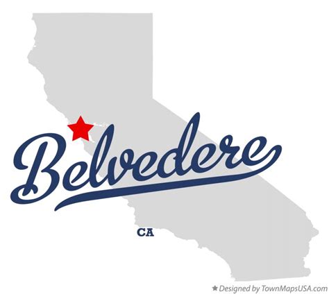 Map of Belvedere, CA, California