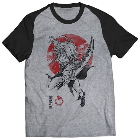 Camiseta Meliodas Nanatsu No Taizai Anime Raglan Unissex Shopee Brasil