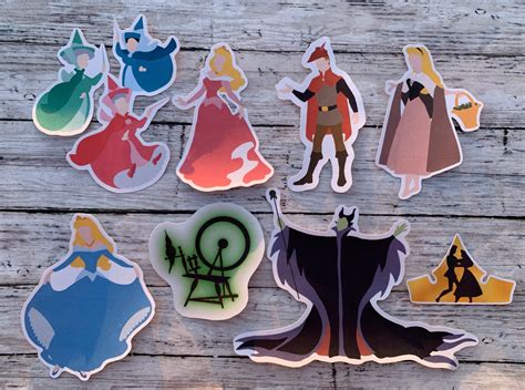 Sleeping Beauty Sticker Pack Etsy