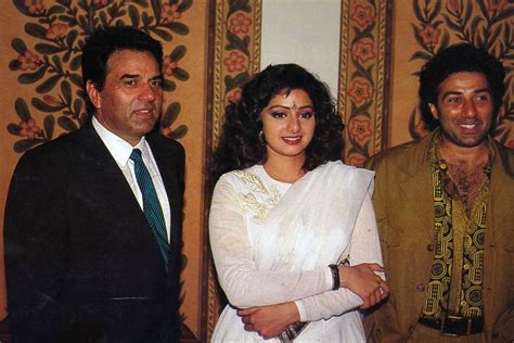 Sridevi: Sridevi with Dharmendra and Sunny Deol