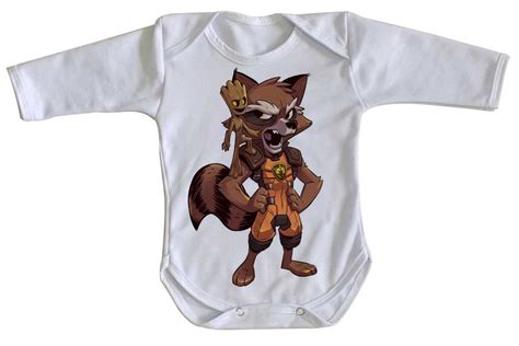 Empório Dutra Roupa Bebê manga longa Groot Rocket