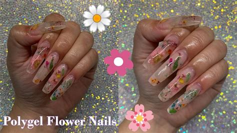 Encapsulated Flower Nails Using Polygel Beginner Friendly Youtube