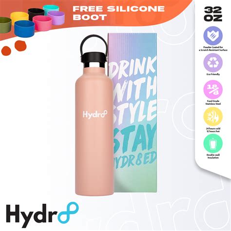 Hydr8 32oz Nude Standard Mouth Vacuum Insulated Flask Stainless Water Tumbler Hot Cold