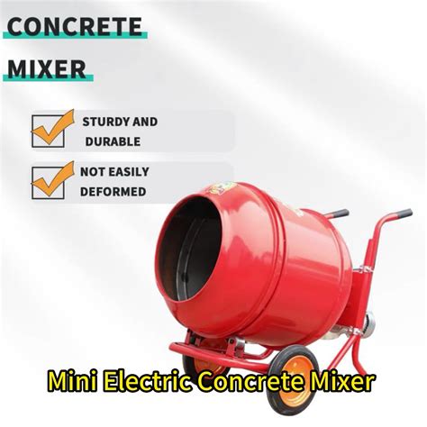 V L L Mini Electric Concrete Mixer With Wheels Building Site