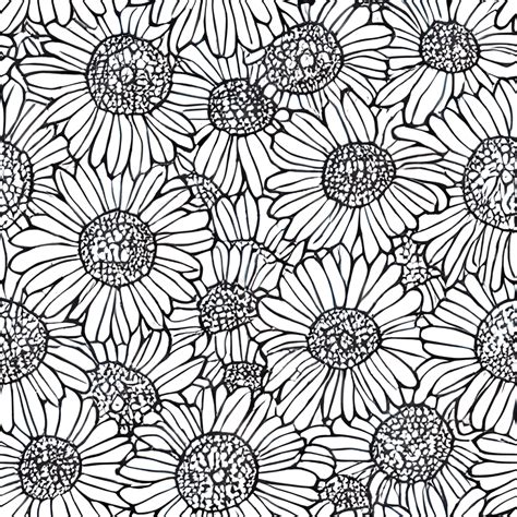 Beautiful Delicate Line Drawings of Daisies · Creative Fabrica