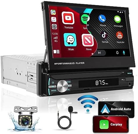 Hikity Autoradio 1 Din Wireless Carplay Android Auto 7 Zoll