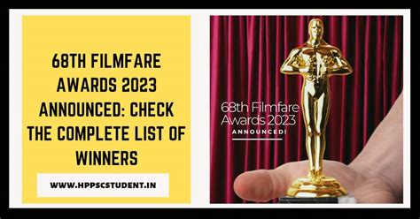 68th Filmfare Awards 2023 Announced: Check The Complete List Of Winners