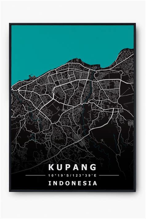 Kupang City Map Poster Di Gambar Indonesia