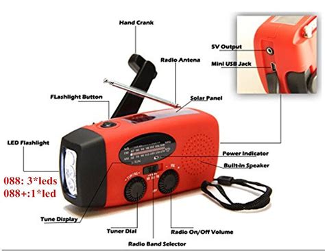 Ironsnow Is Dynamo Emergency Solar Hand Crank Self Powered Am Fm