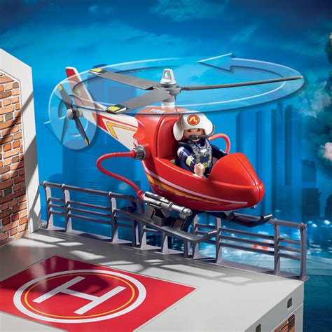 Caserne De Pompiers Et H Licopt Re Playmobil City Action