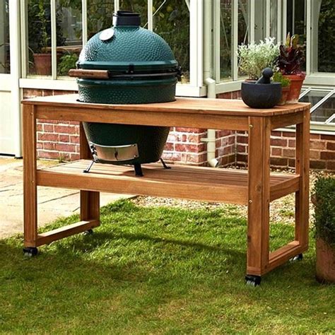 Big Green Egg Solid Acacia Hardwood Table Large