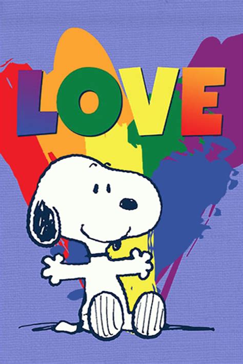 Peanuts Double Sided Flag Snoopy Love