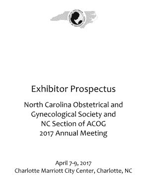 Fillable Online Ncmedsoc Exhibitor Prospectus North Carolina Medical