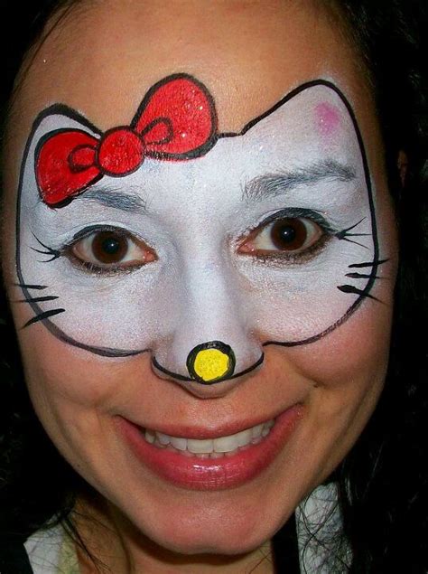 Pin By Anja Feenstra Lijzenga On Sminken Face Painting Hello Kitty Face Paint Face Painting