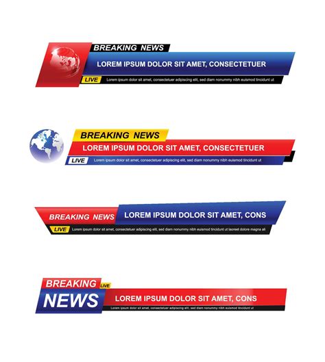 Breaking News Template Set 001 9873409 Vector Art At Vecteezy