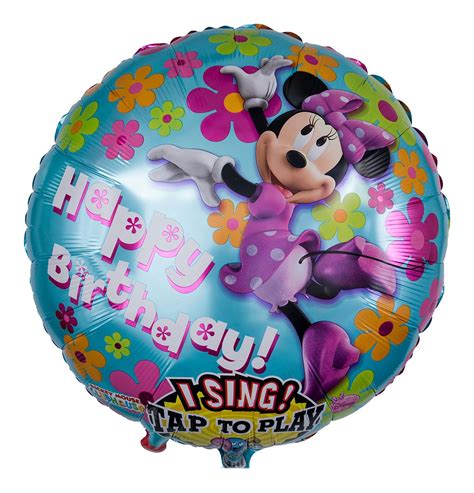 Singender Ballon Zum Geburtstag Minnie Maus Happy Birthday