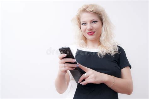 Busty Blonde Junge Frau Stockbild Bild Von Haltung Verlockend