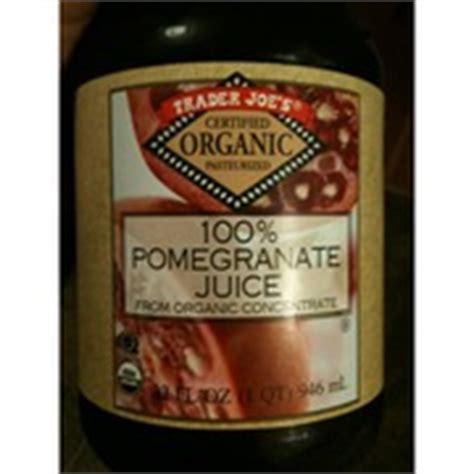 Trader Joe's 100 % Pomegranate Juice (from Organic Concentrate ...