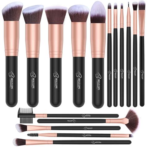 BESTOPE Makeup Brushes 16 PCs Makeup Brush Set Premium Synthetic