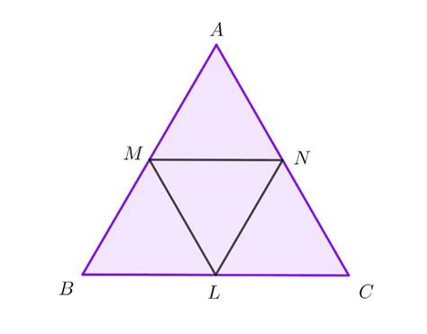El Triángulo Abc Es Equilátero Y L M Y N Son Los Puntos Medios De Bc Ab Y Ca Respectivamente
