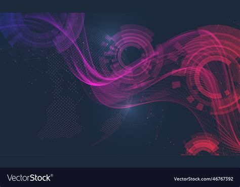 Abstract Global Technology Background Royalty Free Vector