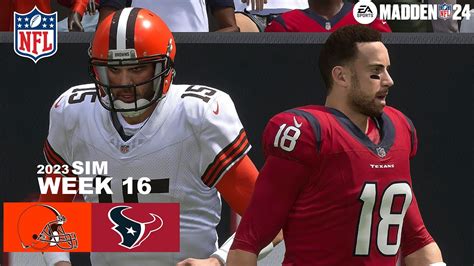 Madden 24 Cleveland Browns Vs Houston Texans Week 16 Full Simulation