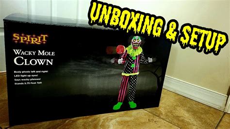 WACKY MOLE CLOWN 2021 Unboxing Setup Spirit Halloween YouTube