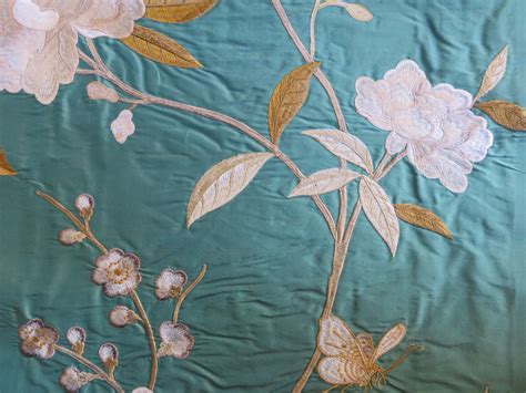 Peony And Blossom Silk Custom Fabric Fabric Silk