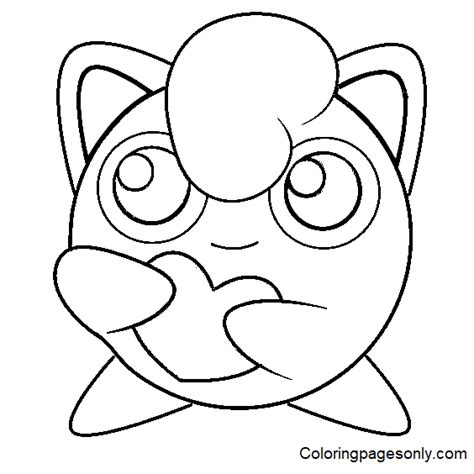 Happy Pokemon Jigglypuff Coloring Pages Jigglypuff Coloring Pages Páginas Para Colorear Para