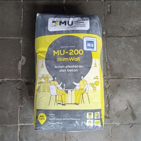 Jual Mortar Utama Mu Skimwall Acian Plester Dan Beton Kg Shopee