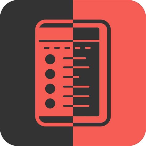 Hamburger Menu Red Inverse Icon Vector Art At Vecteezy