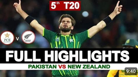 Pakistan Vs New Zealand 5th T20 Highlights Pak Vs Nz T20 Series 2024 5th T20 Match