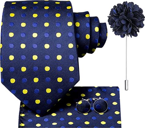 New Blue And Yellow Polka Dot Necktie Set Dub955 Toramon Necktie Company Men’s Necktie Sets