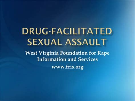 Ppt Drug Facilitated Sexual Assault Powerpoint Presentation Free