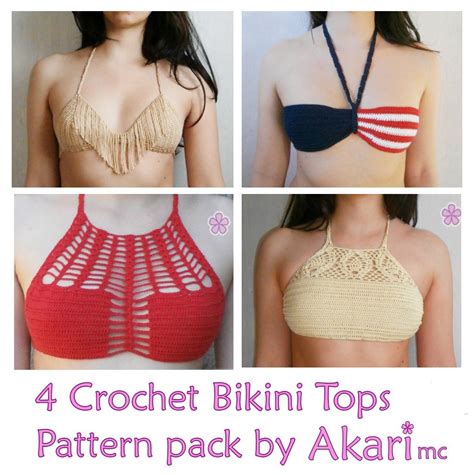 Pattern FREE Crochet Bikini Tops PDF Crochet Patters Etsy
