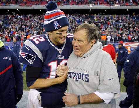 Here Is Tom Brady In A Bill Belichick Hoodie Photo